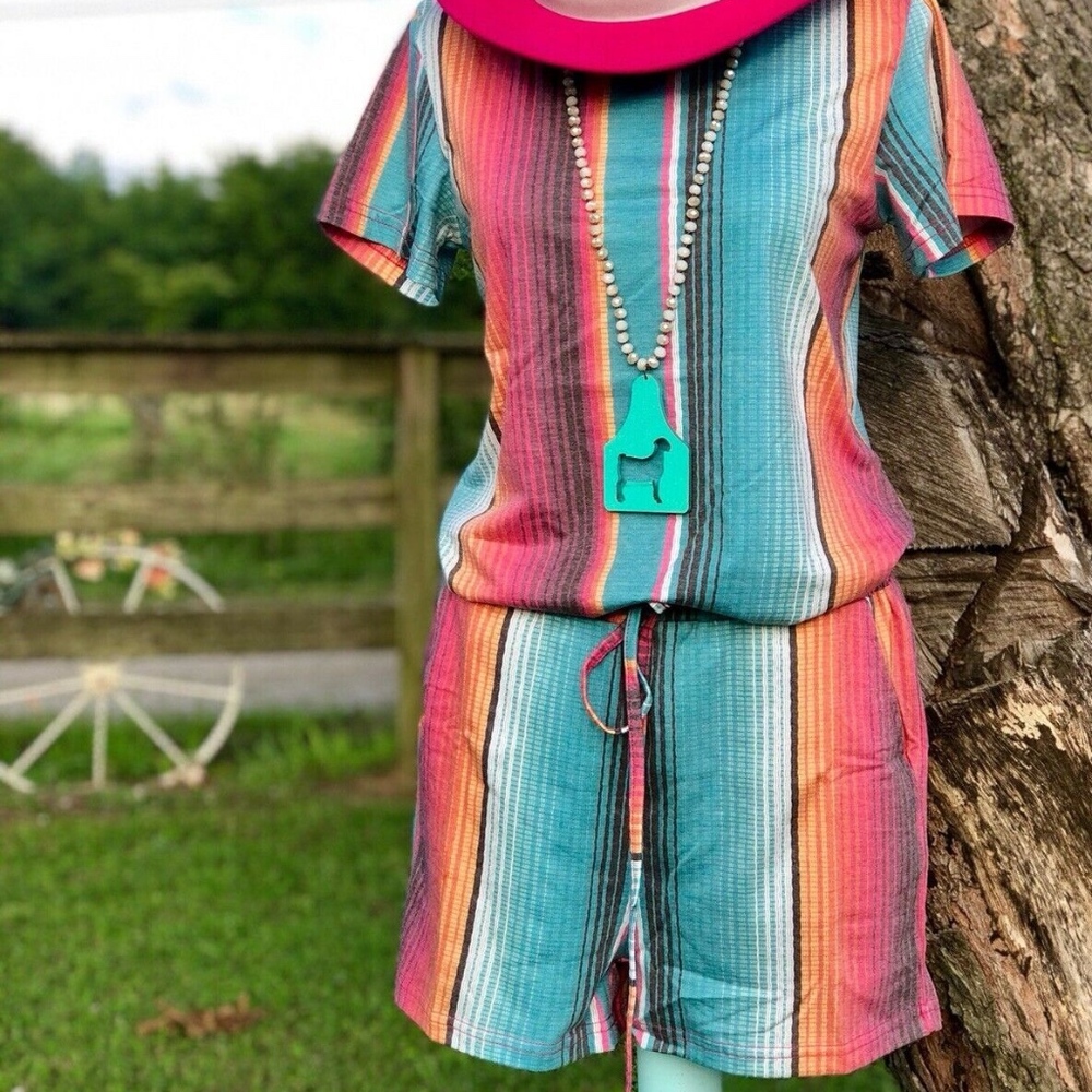 Crazy Train Siesta Serape Romper!! Size Medium!!!